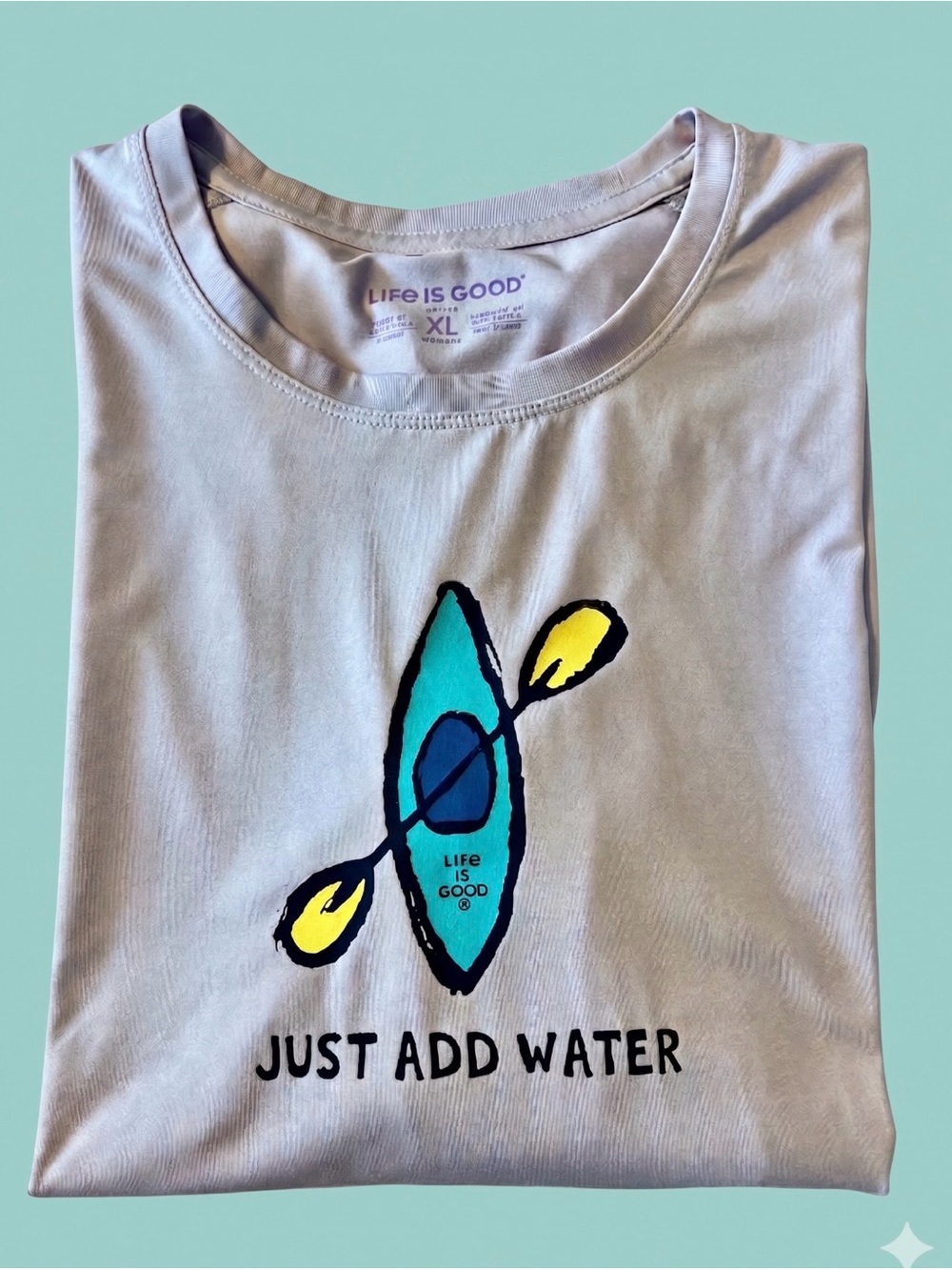 Life Is Good Light Lavender 'Just Add Water' Kayak Long Sleeve Tee